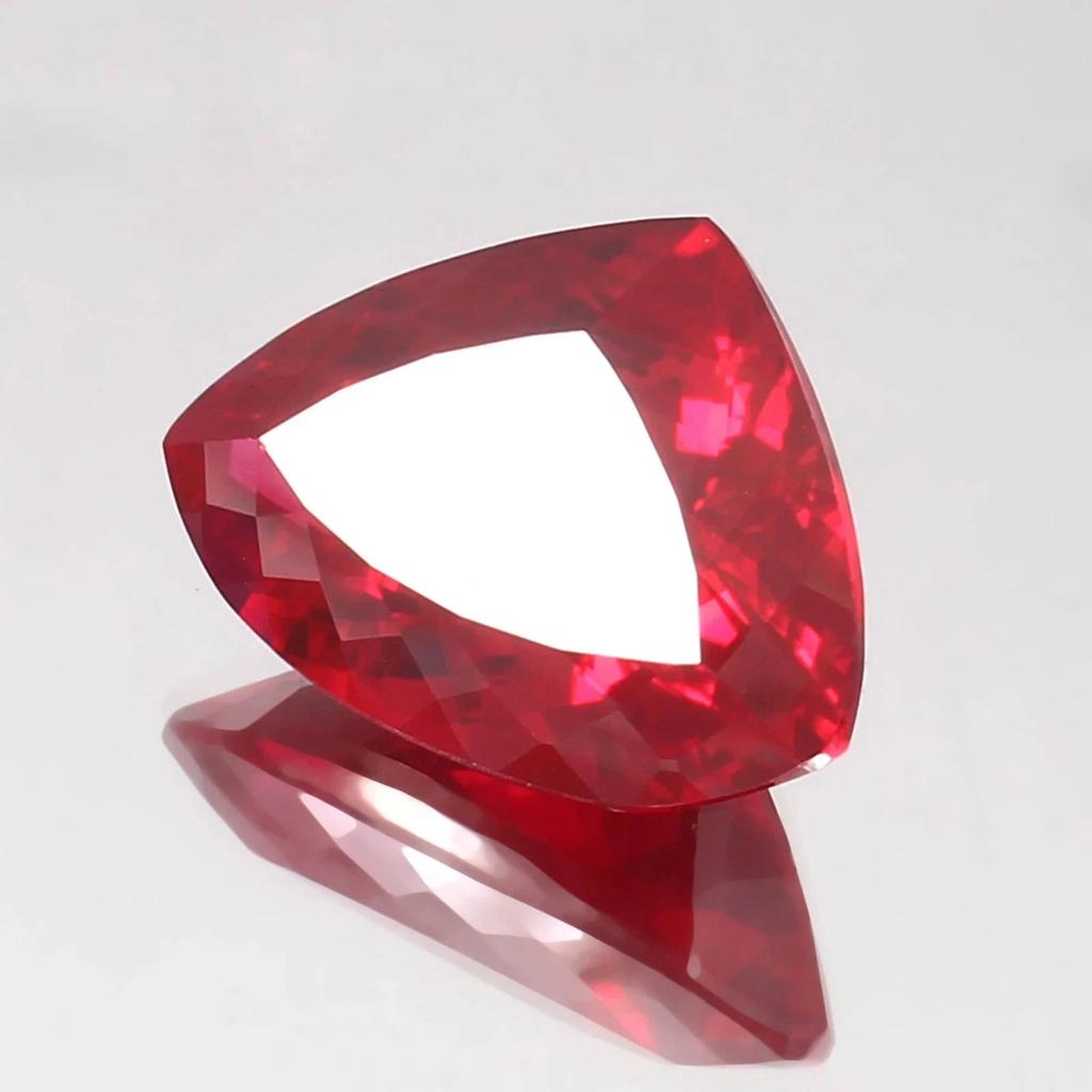 Natural 11 Ct Blood Red Ruby Trillion Cut Certified Gemstone for jewellery