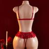 Transparent Lingerie For Women Super  Erotic Underwear Sex Pajamas Crotchless Open Chest Lace Teddies Bodysuit Sexy Outfit