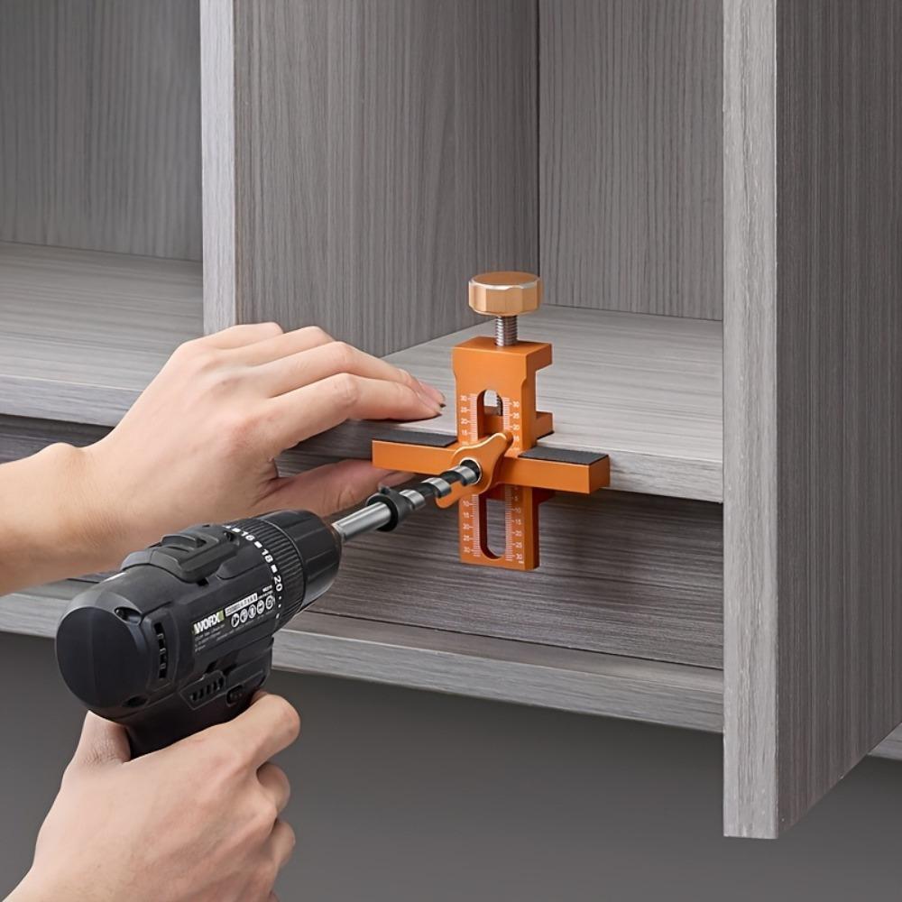 1PC Equipped with Punch Locator Woodworking Drill Bit Door Panel Auxiliary Accessories