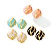 New retro irregular square personalized stud earrings, European and American style personalized exquisite oil dripping earrings, ear jewelry