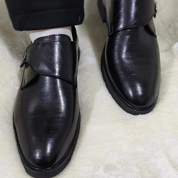 Genuine Leather Men's Leather Shoes Autumn And Winter One Foot Stirrup Fashion Business Formal Wear Leisure Comfortable Leather Shoes