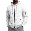 Men's Color Hooded Long Sleeve Casual Jacket for Everyday Wear