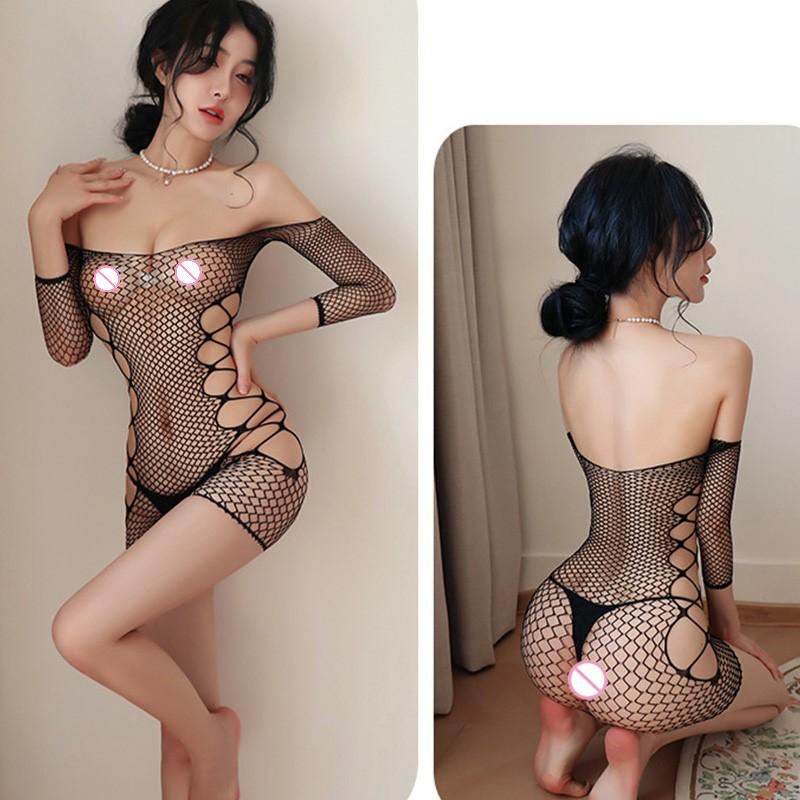 Sex Lingerie Hollow Out Straps with Perspective Exposed Breasts Call of the Night Women Fancy Underwear 18 Sex Shop Sexy Set