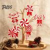 Decorative Hanging Candies for Holidays 12/24/36 Pcs Candy Christmas Tree Decorations, Lollipop Picks Tree, Red Indoor Holiday Party Wall Decorations