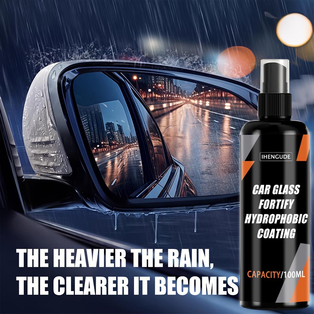 Car Glass Rain Repellent, Rearview Mirror Water Repellent Spray, Long-Lasting Rain Repellent for Car Front Windshield, Rearview Mirror Rain