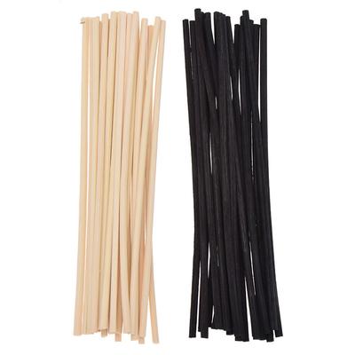 20 Stück 3 mm x 20 cm extra dickes Rattan-Schilföl-Diffusor-Ersatzstäbchen für Zuhause, Wohnzimmer, aromatischer Weihrauch