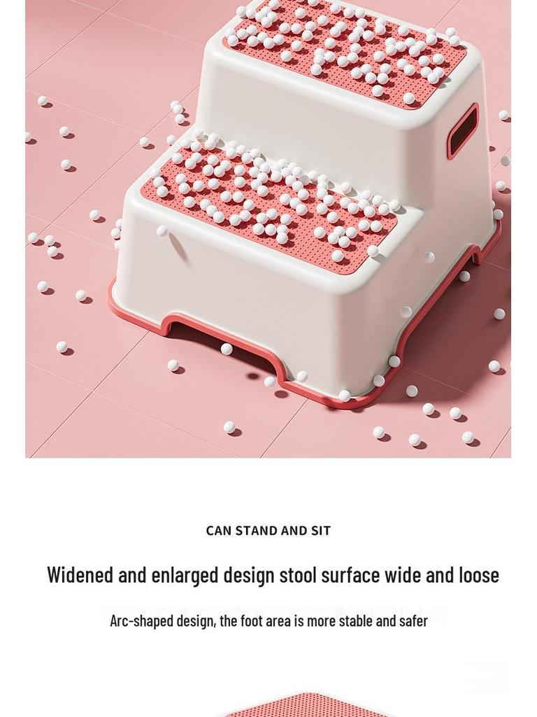 Children's Step Stool for Handwashing, Toothbrushing, and Toilet Use