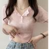 Slim and Thin, Niche Fashion Short-sleeved T-shirt, Foreign Chic, Hot Girl, Sexy Pure Desire Top Ins Women