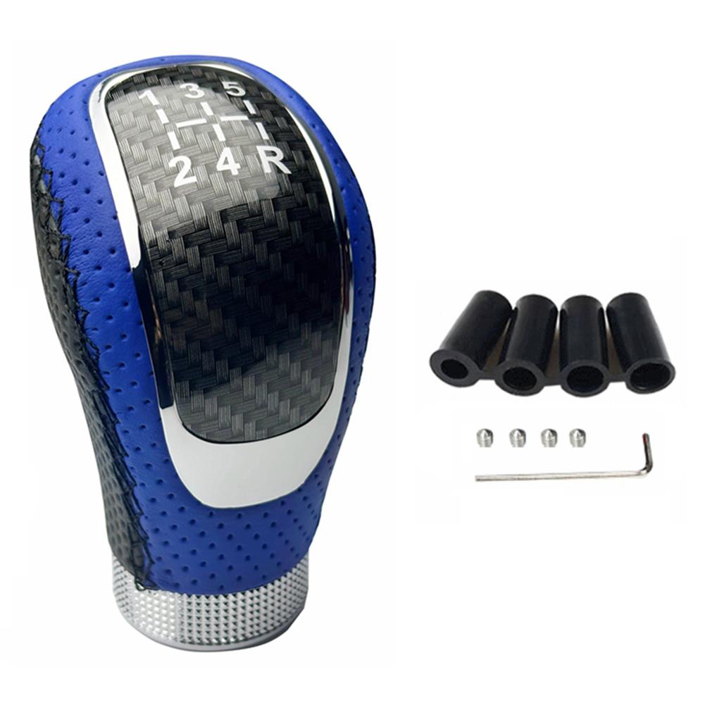 

Car Gear Shift Knob 5 Speed Leather Shift Knob Car Manual Transmission Lever Knob Automobile Interior Accessories синій
