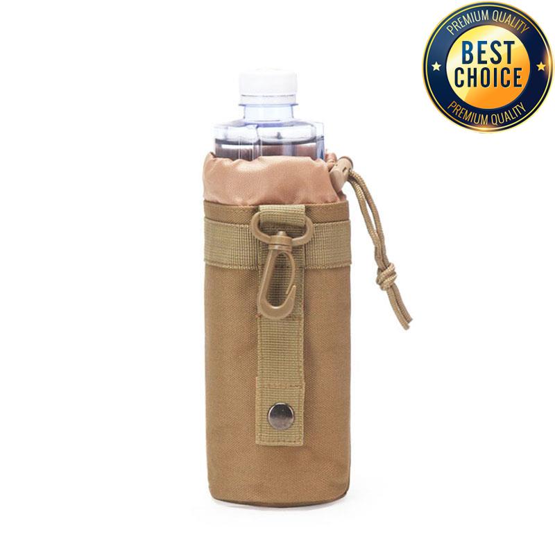 Hunting Water Bottle Pouch Outdoor Molle Kettle Pouch Holder Camping Hiking Cycling Bottle Bag Drawstring Multifunction Bottle P