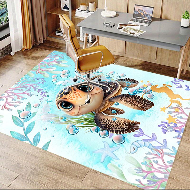 1PC turtle ocean Non-Slip Floor carpet, Office, family, bedroom, Studio - Large Area Rug, Vibrant Colors-C0485