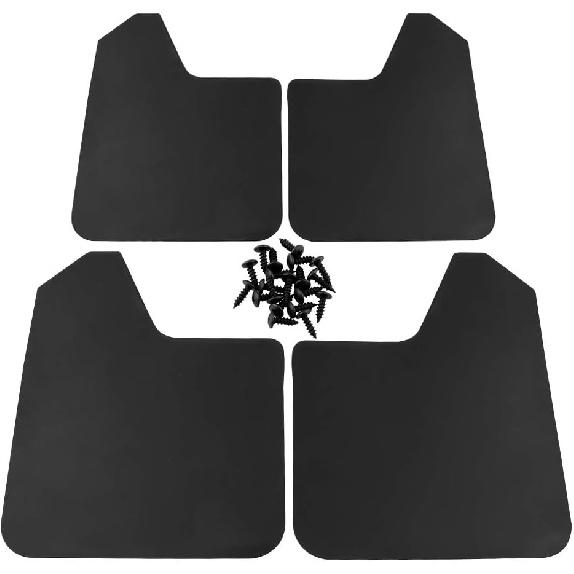 Universal Basic Mud Flaps Set Black Car Mudguard Splash Guards With Accessories For Trucks Cars SUVs Vans