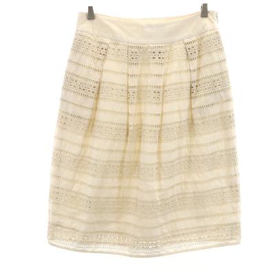 MAX MARA Weekend Race Knee Length Skirt 42 Beige Women Used