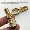 R410 Refrigerant Brass Adapter Rustproof Corrosion Resistant Universal Reverse Thread Fitting Gauge Hose Connector