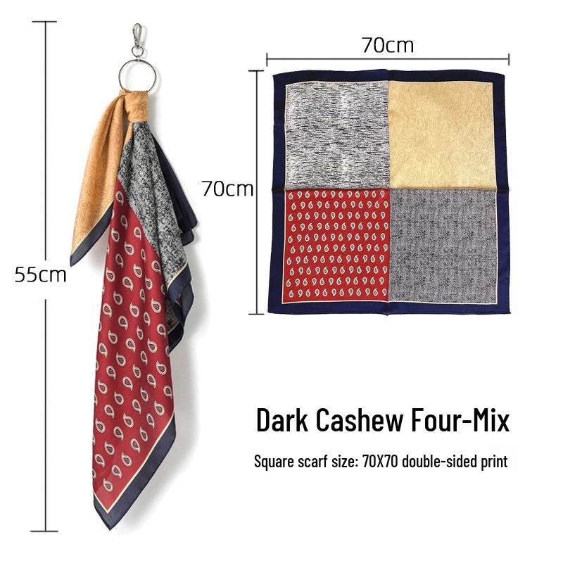 Retro Paisley Multi-use Silk Scarf: Large Square for Street Dance, Hip Hop, Neckerchief for Men & Women