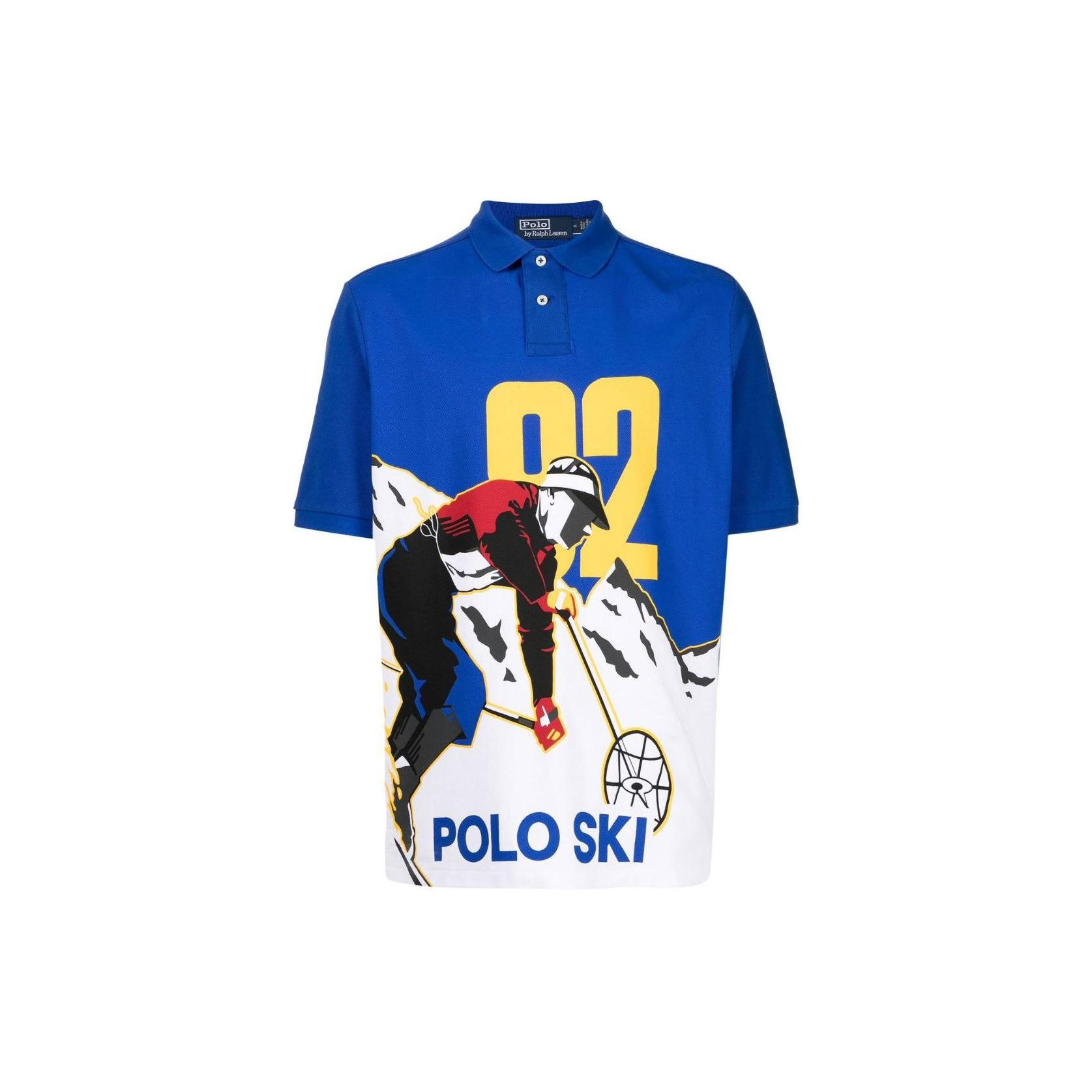 

Polo Ralph Lauren FW22 Футболка поло с коротким рукавом и принтом букв персонажа Мужские топы Синий 710881752-001 L