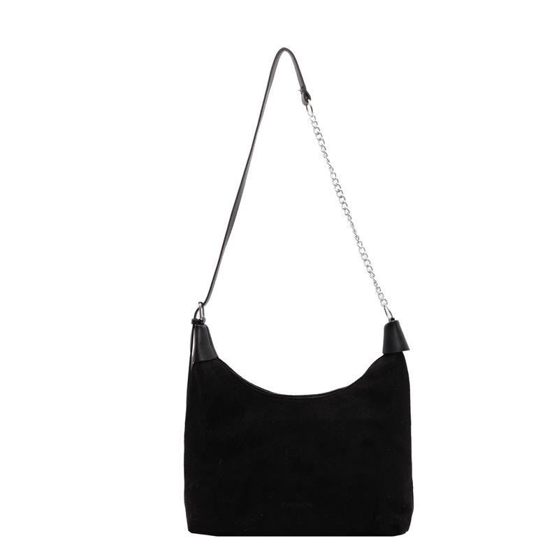 

Модная сумка-тоут большой вместимости для通勤, женская 2025 новая ретро матовая сумка-тоут, нишевый дизайн, сумка через плечо чёрный