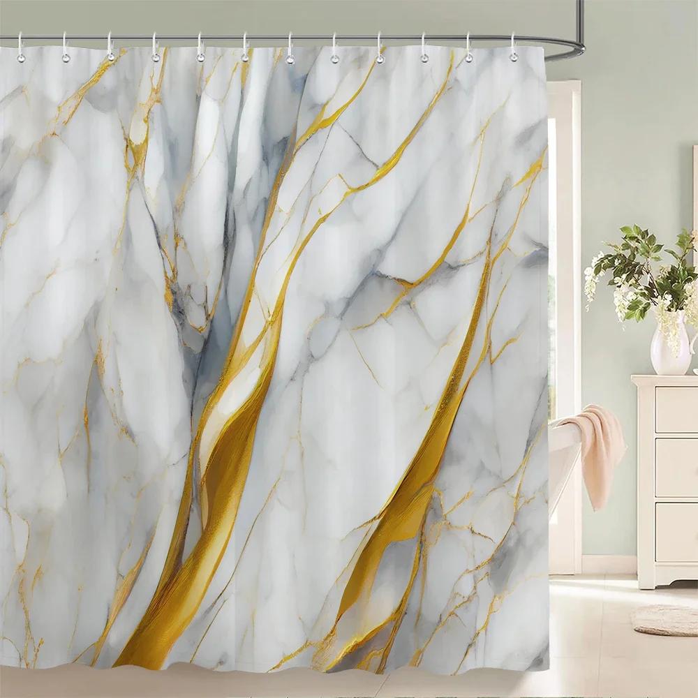 Colorful Abstract Marble Print Shower Curtain With Hook Waterproof Bathroom Curtain Polyester Curtain 3D Shower Curtains 180x180
