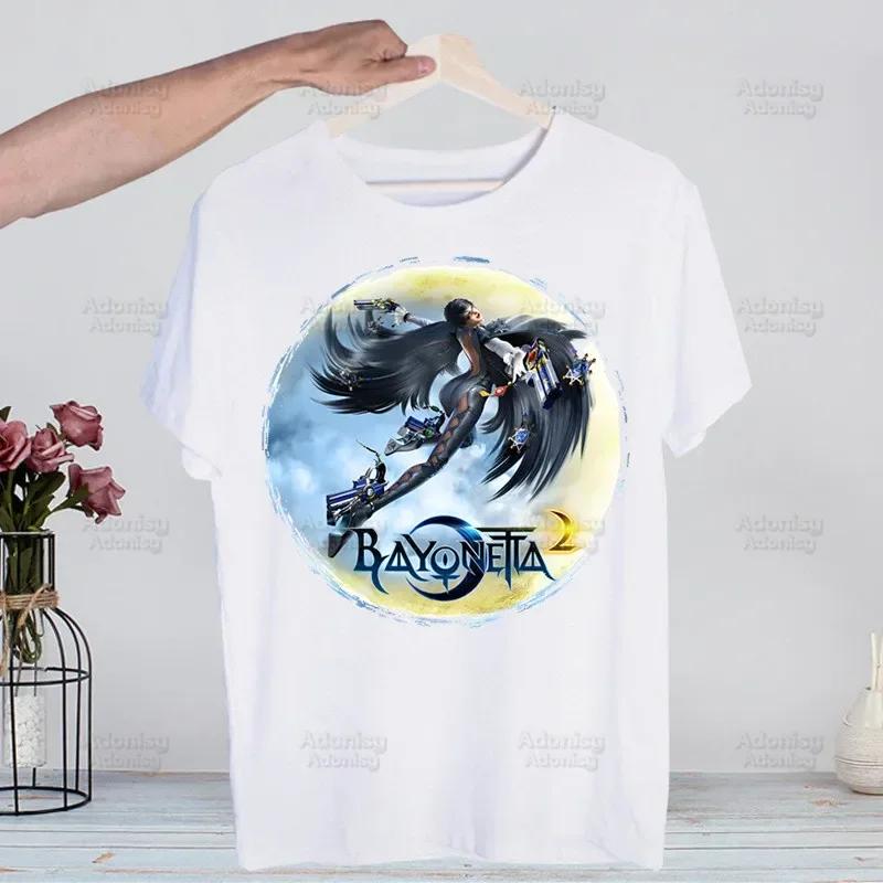 Game Bayonetta Harajuku T-shirts Summer Men/Women Hip Hop Funny Print Tshirt Streetwear T Shirt Short Sleeve Tee Top