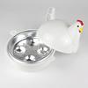 MCCRUA Chicken-Patterned Egg Boiler, Holds 4 Eggs, Microwave-Safe, Egg Steamer, Makes Soft-Boiled and Hard-Boiled Eggs, Easy, Safe, and Cute Cooking S