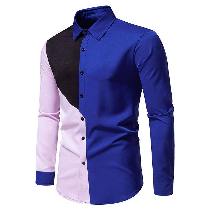 Herrenhemden Herbst und Winter Neue Herren Casual Street Trend Langarmhemd Mode Vielseitiges Hemd