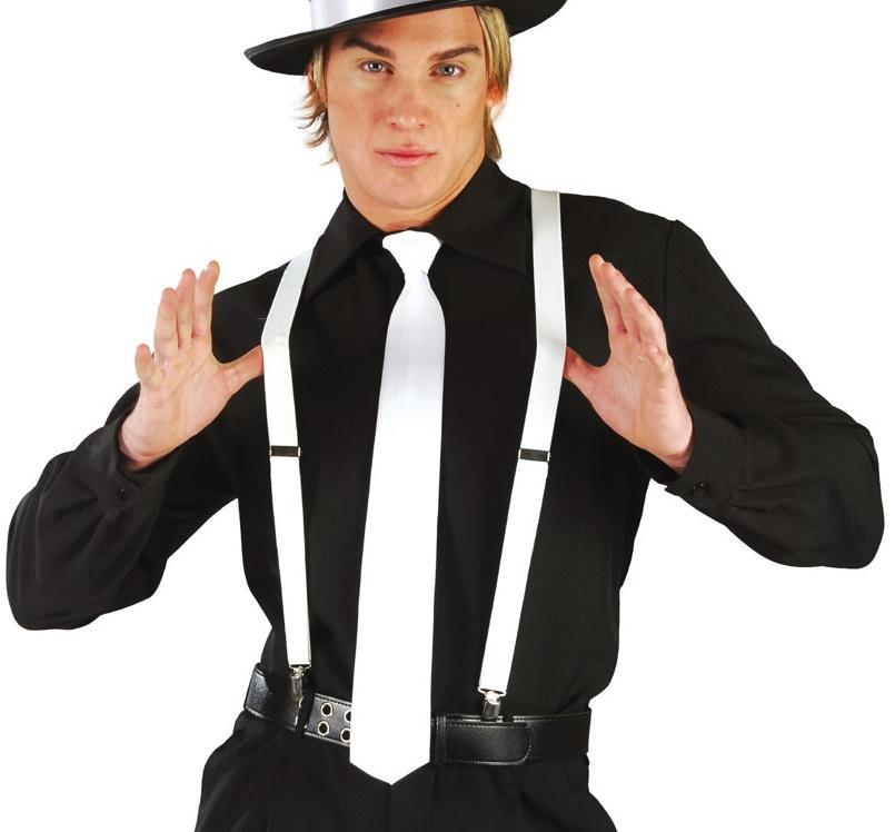 White Suspenders Bachelor Gangster 1920s Carnival