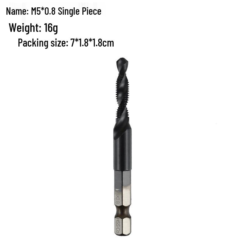 Hex Shank High-Speed Steel Spiral Drill & Tap with Cobalt and AlN Coating