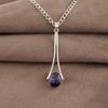 Natural Sodalite Gemstone 925 Sterling Silver Handcrafted Jewelry Designer Long Pendant 1.79" PP-69-39
