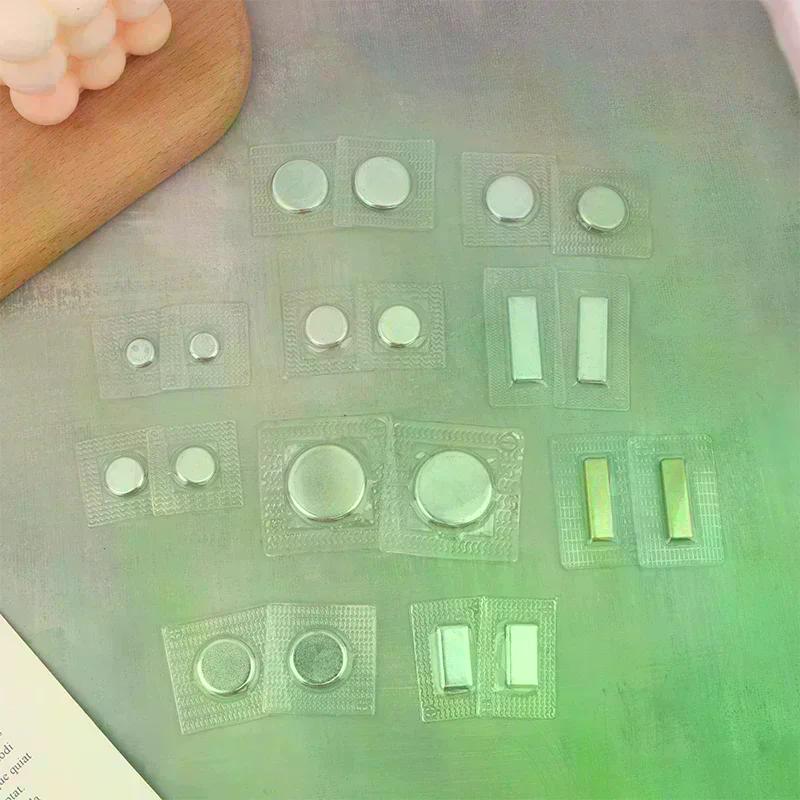 5Pairs PVC Invisible Hidden Metal Strong Magnetic Snaps Button Invisible Sew Magnetic Magnet Fastener For Handbag Clothing