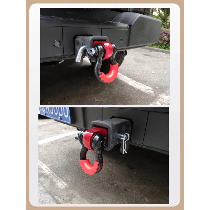 Tow Hitch Receiver 2"15T Break Strength Shackle Hitch Receiver with 3/4 Shackle Towing Accessories for Vehicle Trailer Recovery