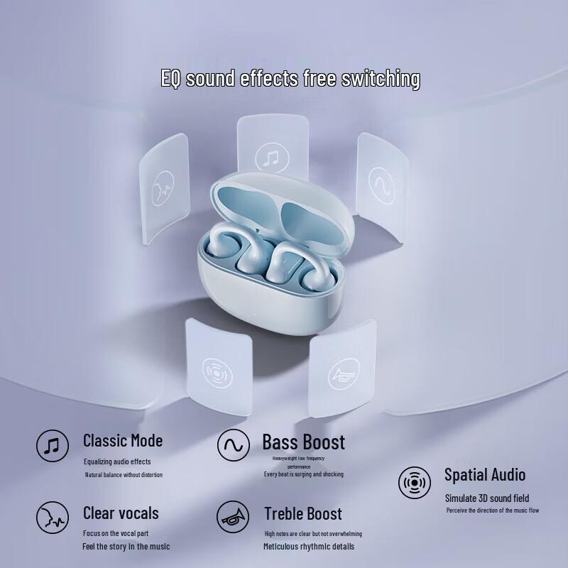 EDIFIER Comfo Clip Q Open-Ear Clip-On Bluetooth Translation Earbuds