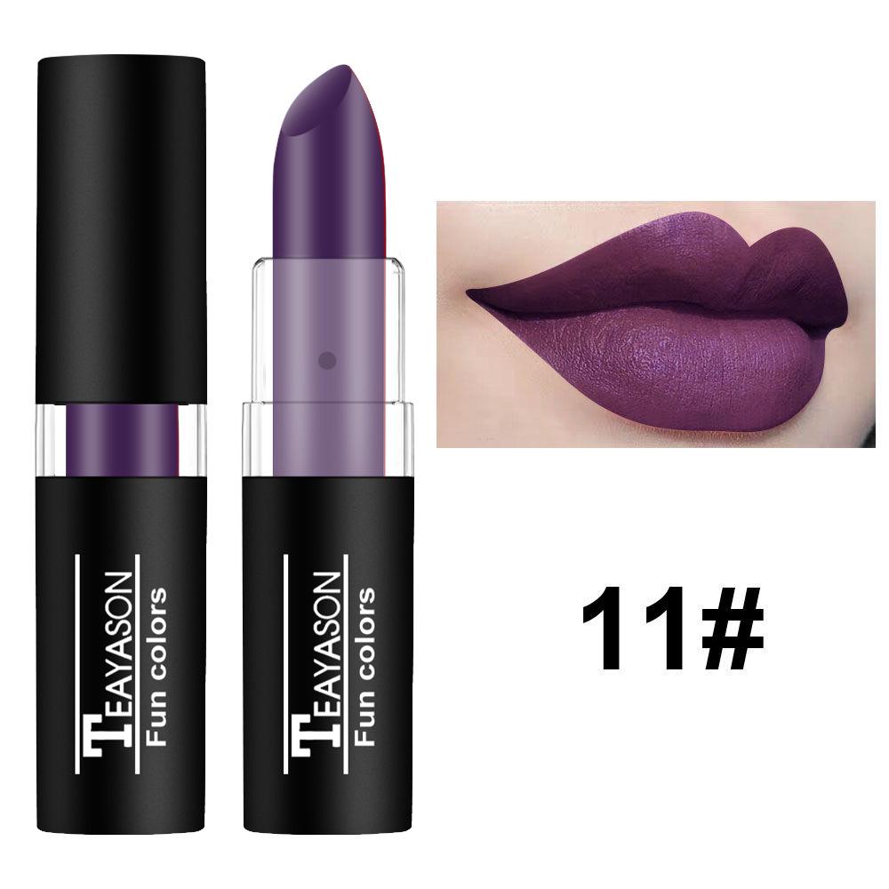 Vampire Olive Dunkles Lippenstift-Set: Weiß, Nude, Schwarz, Lila - Halloween Retro Kreatives Make-up