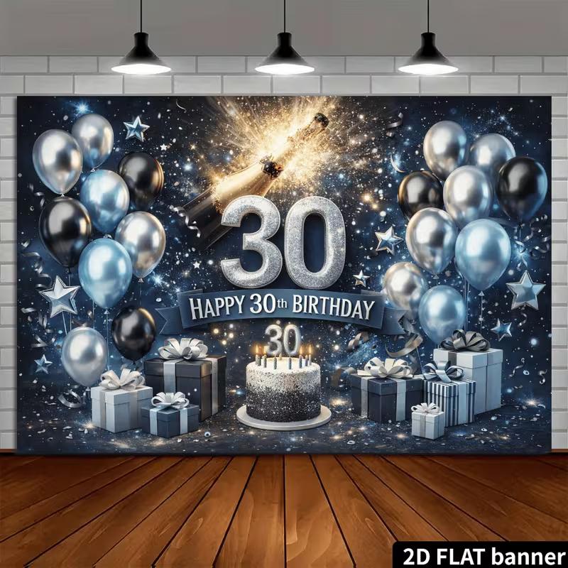Sfondo fotografico 2D Elegante a Tema per il 30° Compleanno