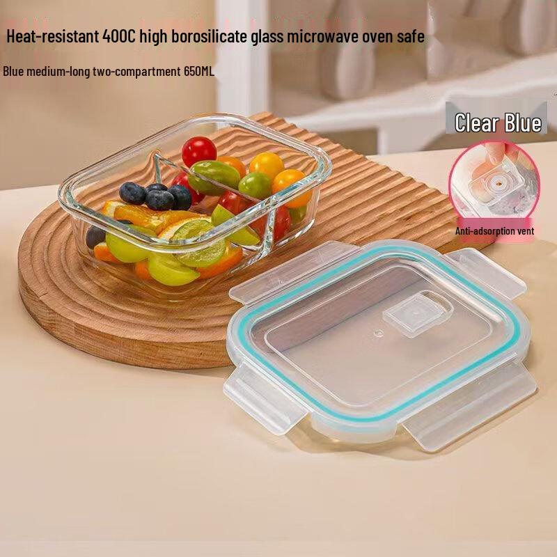 ZISIZ Double-Layer Glass Lunch Box Set