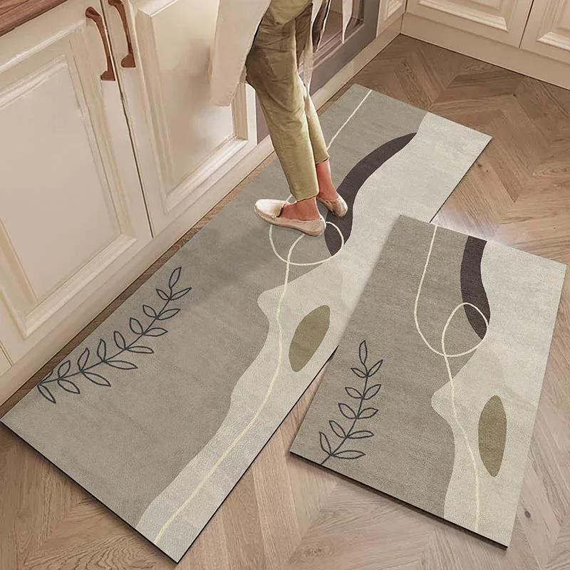 Waterproof PVC Floor Mat Non Slip Carpet Luxury Living Room Rug Big Size Entrance Doormat for Home Kitchen Decor
