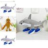 Shark Plush Toy With Pp Cotton Filling Short Plush Animal Stuffed Doll For Kids