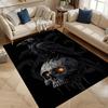 1PC Raven perched on glowing skull Print Carpet Rug for Living Room Bedroom Sofa Doormat Home Decor Non-slip Floor Mat