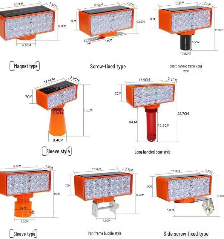 Solar LED Strobe Warning Light for Road Construction and Safety Cones