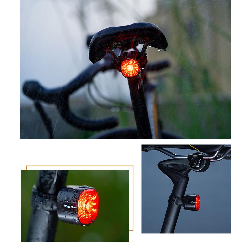 High Brightness Universal Cycling LED Tail Light Bike Rear Lamp USB Charge Waterproof 6 Light Modes Bicycle Intelligent Brake Tail Light
