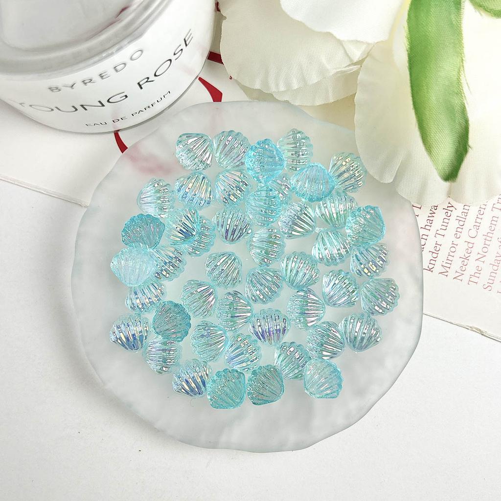 Aurora Colorful Scallop Shell DIY Accessories Hair Clips Nail Art Decorations Phone Case Headwear Resin Accessories