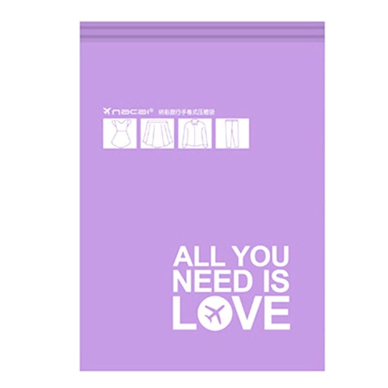 Home Supply Space Clothing Storage Vacuum Seal Compression Garment Pouch Bag Hand Pressure Plastic B