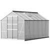 Greenhouses Greenfingers Aluminium Greenhouse House Garden Shed Polycarbonate 3.7X2.5M
