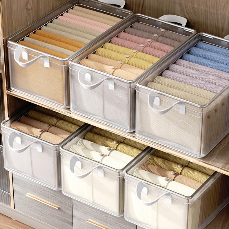New Underwear Clothing Pants Foldable Storage Box Home Drawer Style Wardrobe Storage Box Foldable Clothing Layering Artifact Storage Organizing Box