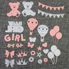 Bear Banner Balloon Baby Cutting Dies DIY Scrapbook Paper Cards Decor