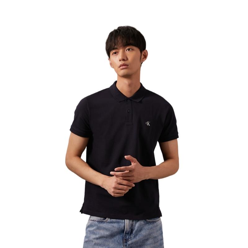 Calvin Klein Business Casual Simple Print Solid Color Polo Shirt Men Polo Shirts Navy-Blue J322253-CHW