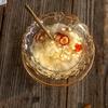 Japanese Style Gold-Rimmed Glass Bowl