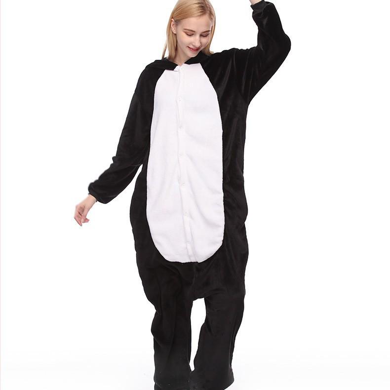 Unisex Flannel Animal Onesie Pajamas - Cute, Thickened, Toilet Friendly One-Piece for Home