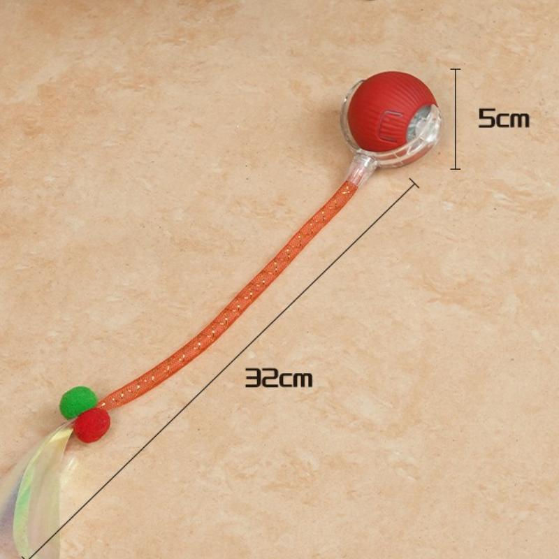 Neue Katze Teaser Spielzeug Interaktiv USB Simulierter Libellen Kätzchen Spielzeug Bunter Ball Lustiges Katzenzubehör