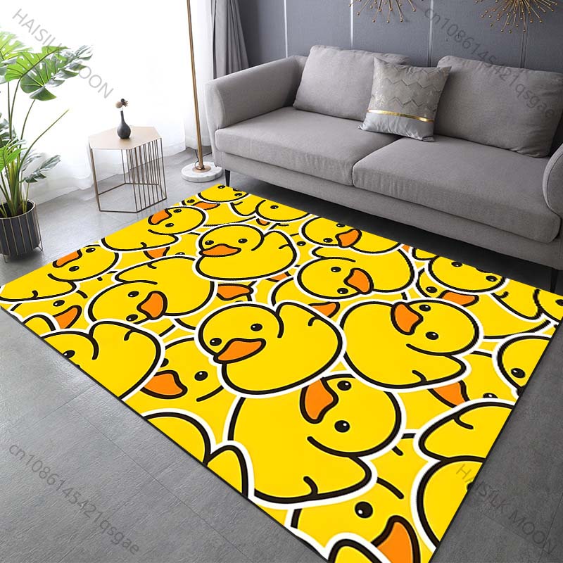 

Cute Yellow Duck Cartoon Pattern Rugged Carpet for Living Room Bedroom Bathroom Mat Creative Doormat Home Decor Luxury Gift 40x60cm