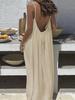 Women's Spaghetti Strap Backless Long Dress